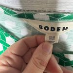 BODEN Emma Tiered Jersey Midi Dress Tencel Summer Kelly Green White US 2 Photo 3