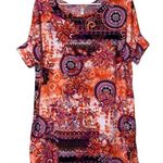 Honey & Lace M womens Tustin tunic orange purple Size M Photo 0