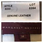 American Vintage Y2K Margaret Godfrey leather ivory skirt size 14 Photo 11