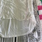 Ember Boho Sleeveless Swiss Dots Blouse Large Crochet Lace Collar Henley Shirt L White Photo 7