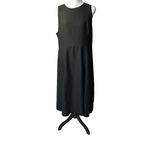 Banana Republic Black Basic Staple Capsule Wardrobe Sleeveless Dress Sz 16 Photo 2