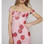 Kimchi Blue UO Cherry Bianca Mesh Mini Dress Pink Red Size Small Valentine’s Day Photo 0