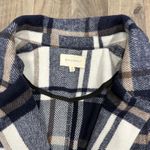 MELLODAY  wool blend blue plaid pea coat Photo 2