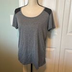 Bally Fitness women's size large grey and‎ black with open back athletic shirt. Gray Photo 1