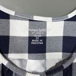 Woman Within Blue & White Gingham Check Cottagecore Top - Plus Size 2X (26/28) Photo 4