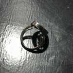 Vintage Avon Signed Floral Rose Flower Silver Tone Adjustable Band Ring Photo 3