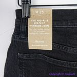 Madewell NEW The Mid-Rise Perfect Vintage Jeans Clean Black Wash, 25 Photo 11