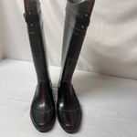 Lauren Ralph Lauren Black and Green Plaid Rain Boots Size 8 Photo 1