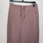 Free People  Mauve Downhill Flared lace up yoga pants size M Photo 48
