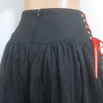 Hot Topic  Black & Red Side Lace-Up Skirt Photo 4