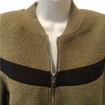 Zyia Active Flying V Fleece Bomber Jacket Sz. S Olive Green Active Cozy Gym Photo 3