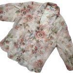 Dress Barn Vintage 80s floral sheer top Photo 3