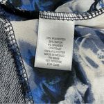 Dress Barn  | Navy & White Watercolor Print Baseball Tee Style Blouse | PM Photo 7