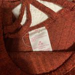 No Boundaries Burnt Orange Tie Front Long Sleeve Ribbed Top w Crisscross Back Photo 2