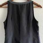 Free People  Black Sleeveless Tunic Dress Silver Sequins Embroidered Scoop Neck 2 Photo 6