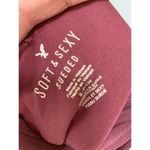 American Eagle  Women's Soft & Sexy Tank Top Sueded Lace Up Modal Pink Size Small Photo 4