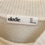Elodie  Cream Cropped Cable Knit Pom Pom Sweater S Photo 2