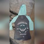 American Fighter Women's Graphic Raglan Top - Black and Gray Photo 8