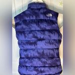 The North Face TNF Nuptse 2 700 Down Puffer Vest Purple Tree Print Puffer Sz M Photo 1