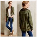 Anthropologie Hei Hei Women Cargo & Lace Military Jacket Sz.Sm Green Gorpcore Photo 1