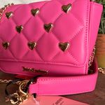 Juicy Couture Colorful Love Quilted Heart Stud Flap Crossbody Bag Pink NW Photo 1