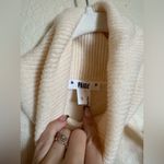 Paige  Raundi Womens Wool‎ Blend  Turtleneck Sweater Cut Out Shoulder Sz S Cream Photo 5