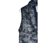 Zoe & Liv Zoe Women's Vest Open Front Collared Floral Design Sleeveless Gray Petite Small Photo 2