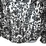 The Limited  Black & White Long  Sleeve Sheer Blouse‎ Gold Hardware EUC Size XS Photo 4