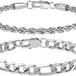 316L Stainless Steel Mens Chain Bracelets, 18K Gold Fashion Sturdy Metal Link Photo 0