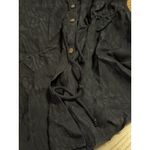 Tommy Bahama  Womens L‎ Black Long Sleeved Button Up Silk Wool Blend Sheer Shirt Photo 8