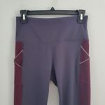 Gaiam Women's Gray Maroon Yoga Leggings Size S Photo 2