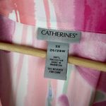 Catherines  Floral Watercolor Kimono 3X Open Front Duster Colorful Pastel Boho Photo 4