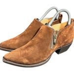 Frye Brown  Sacha Moto Shortie‎ Leather Suede Bootie Brown Western Boho Size 7 Photo 0