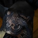 Black Wrap Around Thin Robe with Lace Size Medium Photo 2