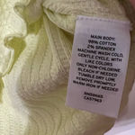 BP Womens Ribbed Knit Top Lettuce Edge Cropped Button Front Yellow Size M Photo 2