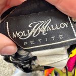 Vintage Black Cream Floral Midi Dress Womens 4 Sleeveless Casual Spring Boho Photo 7