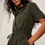 Avenue NWOT Athleta  Drawstring Elastic Waist Romper in Olive Green Size Large Photo 2