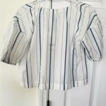 Everlane The Gauze Button Up Blue White Striped Blouse Organic Cotton XXS NWT Photo 3