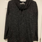 Eddie Bauer  Black Marbled Women's Cowl Neck Long Sleeve Shirt Photo 0