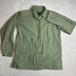 Woolrich Women's VTG  Medium Willow Heather Green Button Flannel Long Sleeve Photo 0