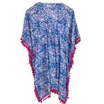 Simply Southern  Kimono Beach Cover Up L XL Floral Pink Tassel Fringe Resort Swim Photo 6