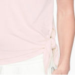 Athleta  Asymmetrical Side Tie Light Pink Tank Top Photo 2