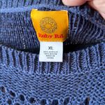 Elegant ruby rd Blue Knit Sweater with Fringe large Photo 3