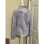Madewell MWL Pullover Womens XS Tie Dye Waffle Knit Half Zip Sweatshirt Lavender Photo 4