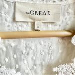 The Great Swiss Dot Floral Lace Trim Long Sleeve Maxi Dress White Size 0 Photo 5