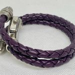 Uss women watch quartz analog 24mm silver purple tone Bracelet Snake running Photo 3