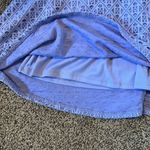 Xhilaration Periwinkle short sleeve fit and flare dress. Eyelet over lay. Photo 7