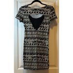 PINK - Victoria's Secret  Geometric Heart Cutout Short Sleeve Mini Dress Sz S # Photo 3