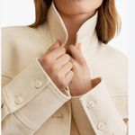 Mango NWT MNG Oversized cotton jacket ECRU LARGE Photo 2