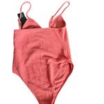 Wild Fable  Women's Coral Pink Spaghetti Strap Bodysuit - Size Medium - NWT Photo 3